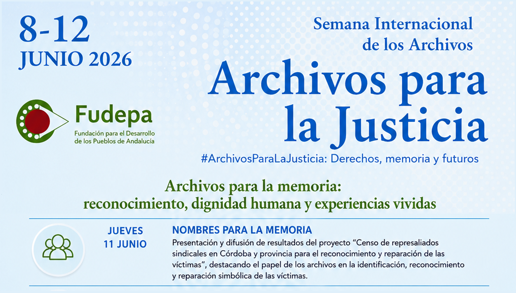 FUDEPA reivindica el papel de los archivos en la recuperación de la memoria democrática con “Nombres para la memoria”