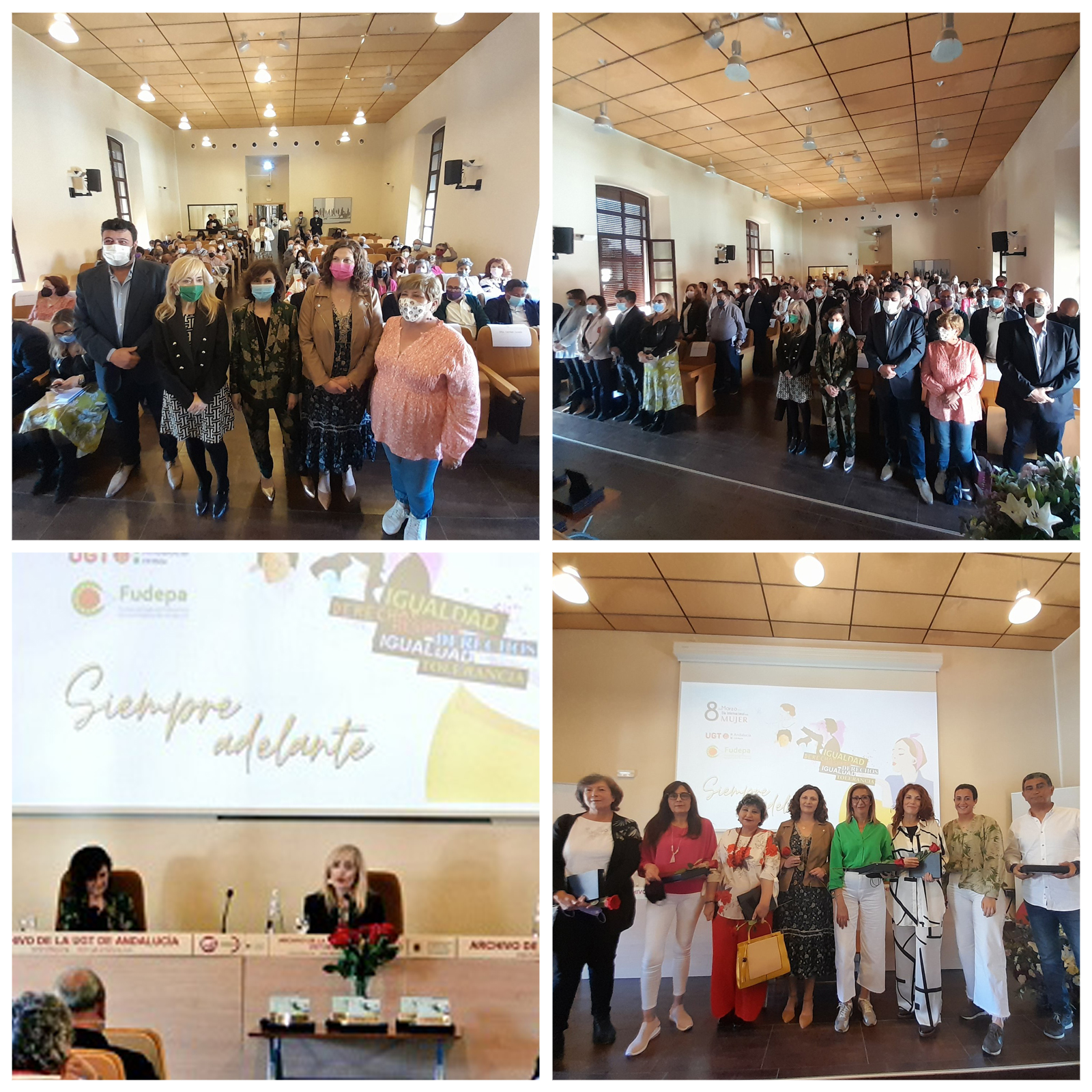 El salón de actos de Fudepa acoge la jornada de igualdad “Siempre adelante”, organizada por UGT Córdoba y en la que han participado Carmen Castilla y Carmen Calvo